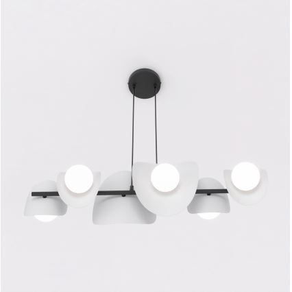 Viseći luster na sajli ELEMENTI 6xG9/8W/230V siva