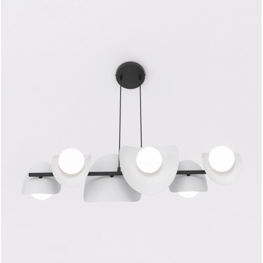 Viseći luster na sajli ELEMENTI 6xG9/8W/230V siva