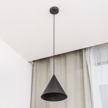 Viseći luster na sajli ETNA 1xE27/15W/230V Ø 25 cm crne boje