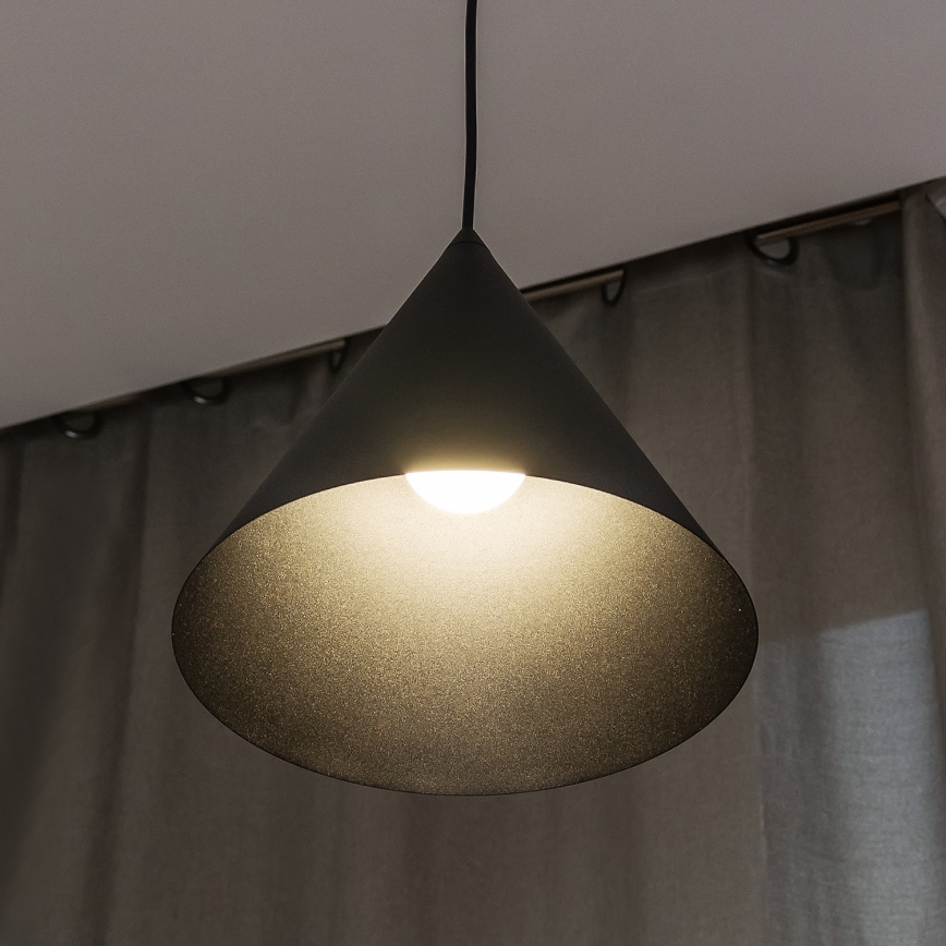 Viseći luster na sajli ETNA II 1xE27/15W/230V Ø 25 cm crne boje