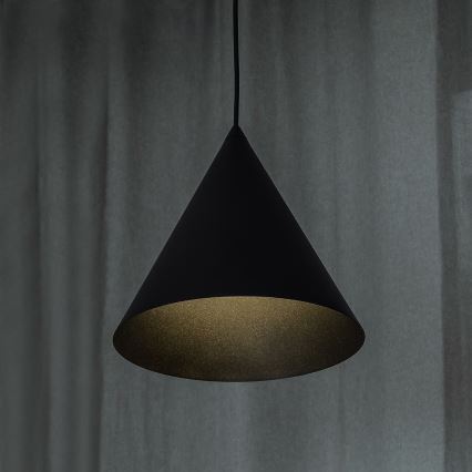 Viseći luster na sajli ETNA II 1xE27/15W/230V Ø 25 cm crne boje