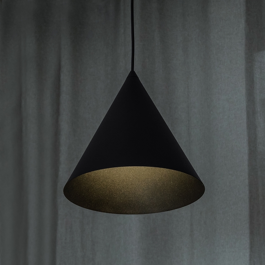 Viseći luster na sajli ETNA II 1xE27/15W/230V Ø 25 cm crne boje