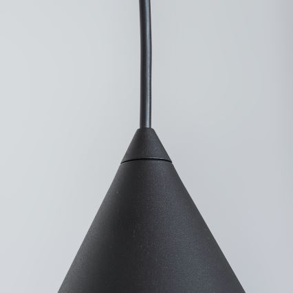 Viseći luster na sajli ETNA II 1xE27/15W/230V Ø 25 cm crne boje