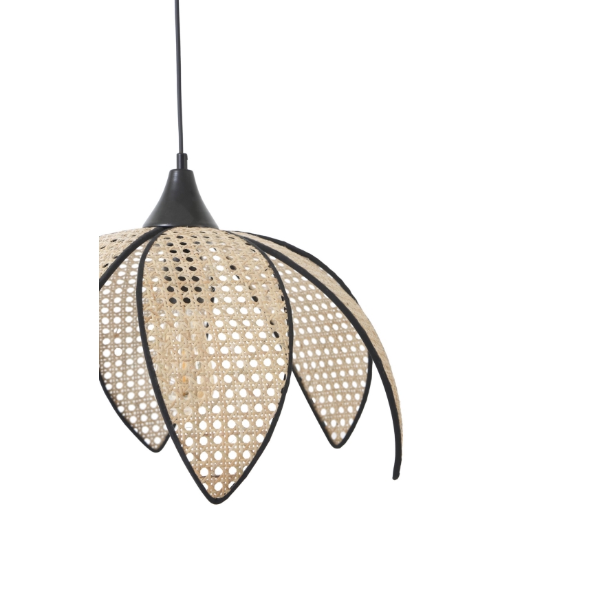 Viseći luster na sajli FUME 1xE27/40W/230V Ø 40 cm crna/bež