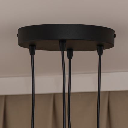 Viseći luster na sajli GAMBIT 4xGU10/10W/230V crni