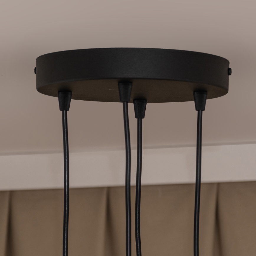 Viseći luster na sajli GAMBIT 4xGU10/10W/230V crni