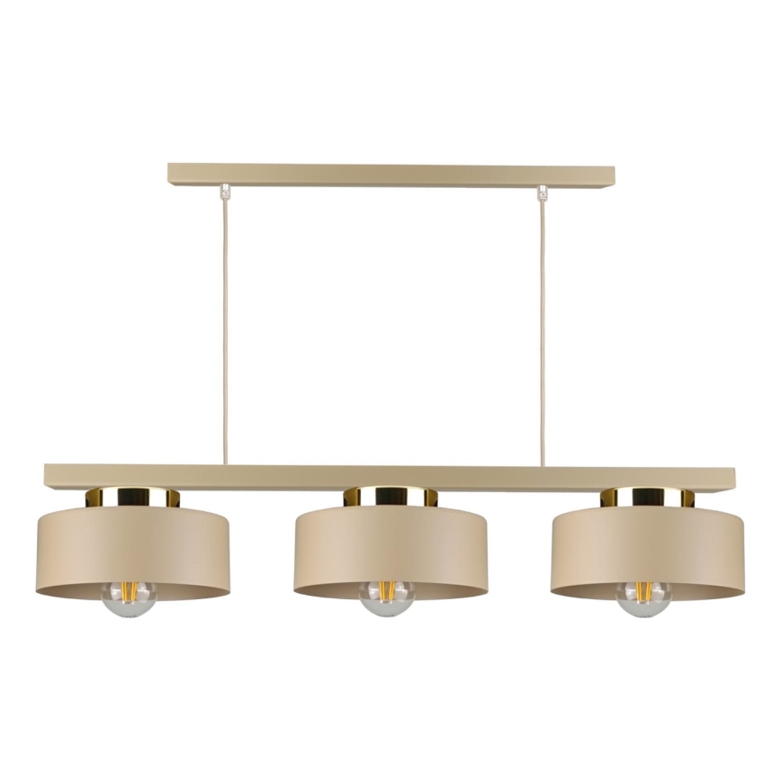 Viseći luster na sajli IGNIA 3xE27/60W/230V taupe