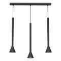 Viseći luster na sajli MAZZO 3xGU10/8W/230V crni
