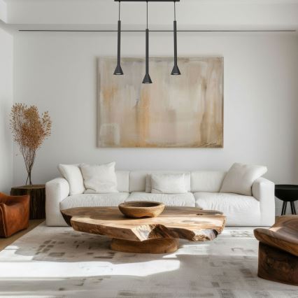Viseći luster na sajli MAZZO 3xGU10/8W/230V crni