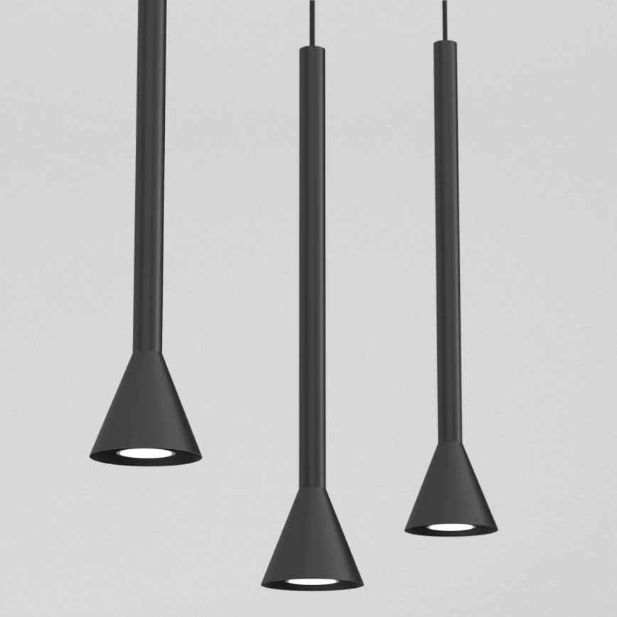 Viseći luster na sajli MAZZO 3xGU10/8W/230V crni