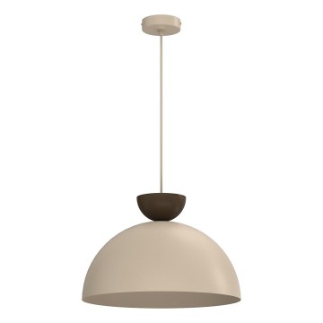 Viseći luster na sajli NEVIS 1xE27/15W/230V Ø 38 cm bež