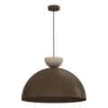 Viseći luster na sajli NEVIS 1xE27/15W/230V Ø 50 cm smeđa