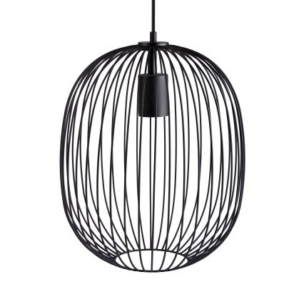 Viseći luster na sajli OVELLA 1xE27/15W/230V pr. 34 cm crni