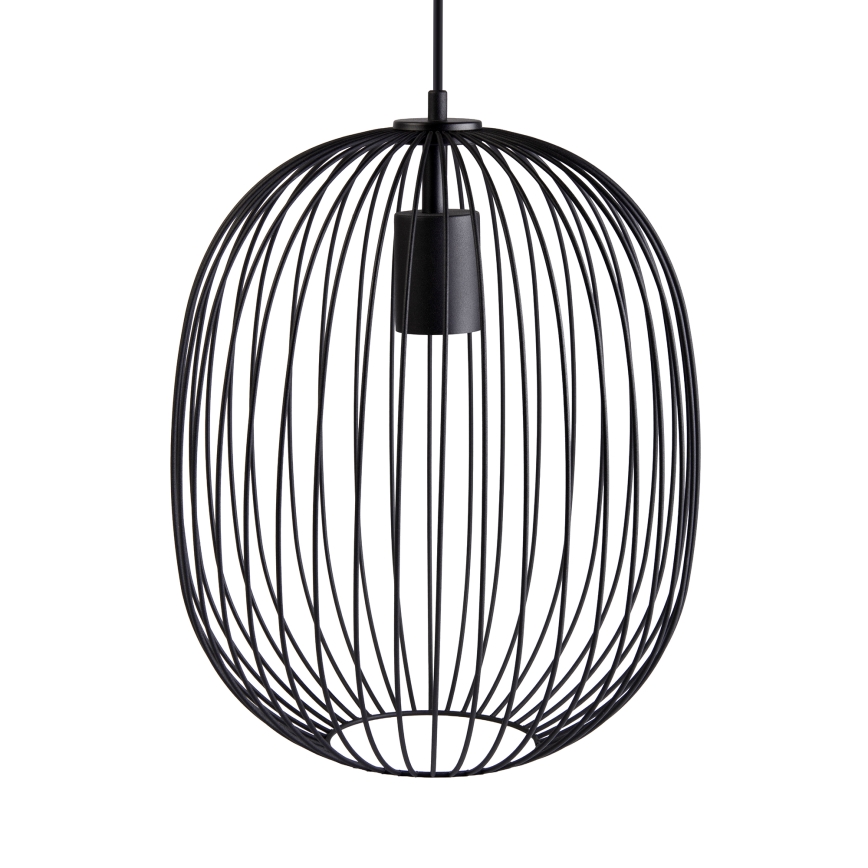 Viseći luster na sajli OVELLA 1xE27/15W/230V pr. 34 cm crni