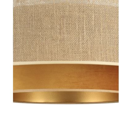 Viseći luster na sajli SARTA 1xE27/60W/230V Ø 45 cm bakrena/juta