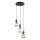 Viseći luster na sajli SOPHIA 3xE14/10W/230V crna/zelena/dimno bež
