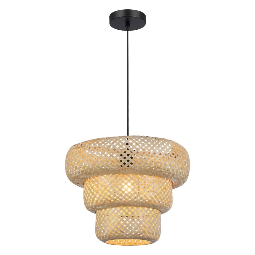 Viseći luster na sajli TULUM 1xE27/15W/230V Ø 35 cm, bambus