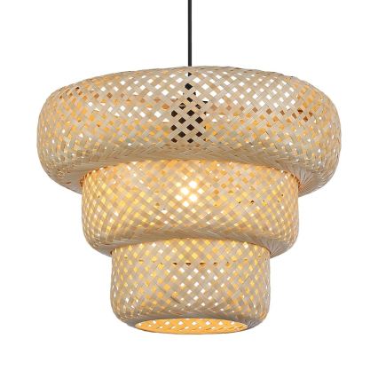 Viseći luster na sajli TULUM 1xE27/15W/230V Ø 35 cm, bambus