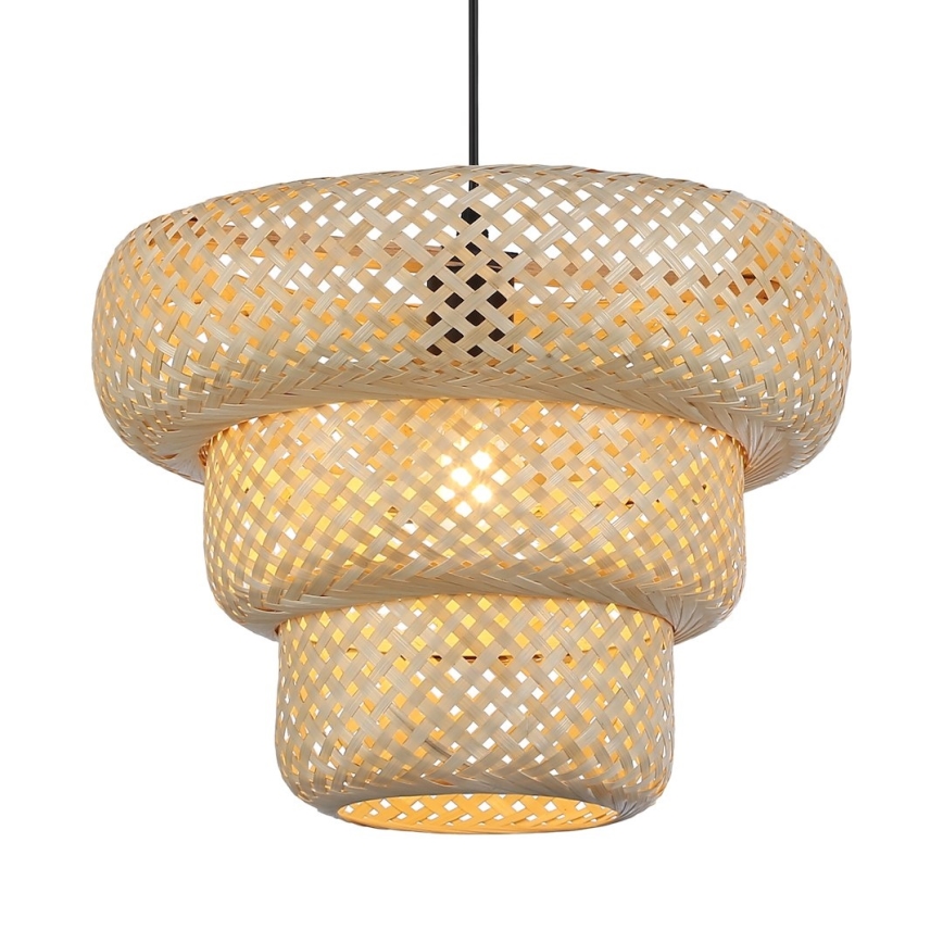 Viseći luster na sajli TULUM 1xE27/15W/230V Ø 35 cm, bambus