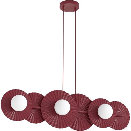 Viseći luster na sajli UMBRA 6xG9/8W/230V crvena