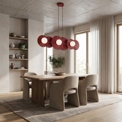 Viseći luster na sajli UMBRA 6xG9/8W/230V crvena