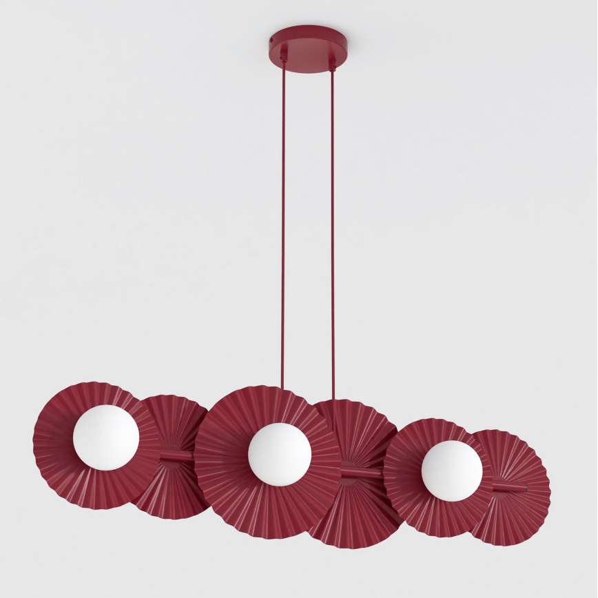 Viseći luster na sajli UMBRA 6xG9/8W/230V crvena