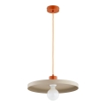 Viseći luster na užetu ETERI 1xE27/15W/230V bež/bakrena