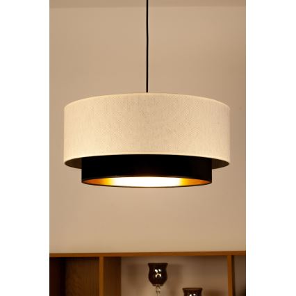 Viseći luster NATIA na sajli 1xE27/60W/230V, promjer 45 cm, bijela/crna
