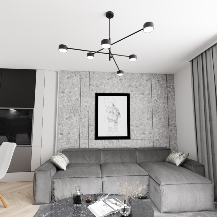 Viseći luster NATSU 6xGX53/12W/230V crna