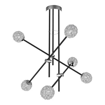 Viseći luster PAKSOS 6xG9/5W/230V crna