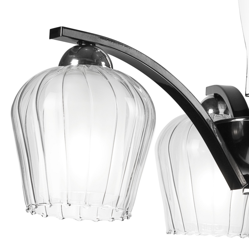 Viseći luster PAULA 3xE27/60W/230V crna