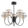 Viseći luster PETRA 5xE14/10W/230V crna/zlatna