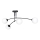 Viseći luster PREGOS 4xE14/10W/230V crna