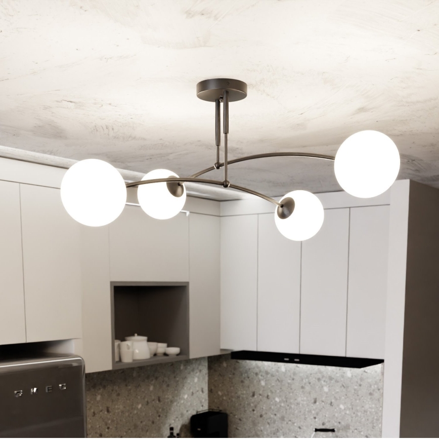 Viseći luster PREGOS 4xE14/10W/230V crna