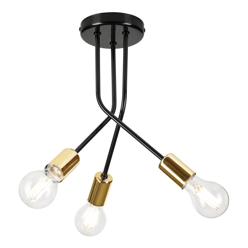 Viseći luster PRIYA 3xE27/15W/230V crna