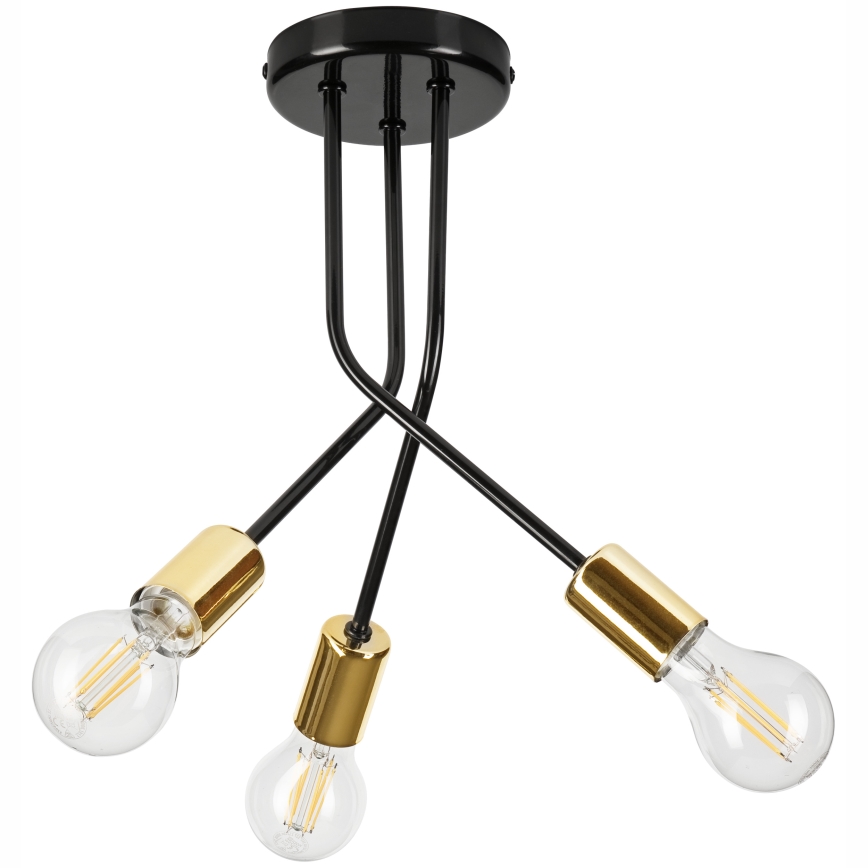 Viseći luster PRIYA 3xE27/15W/230V crna