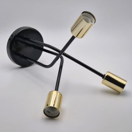 Viseći luster PRIYA 3xE27/15W/230V crna