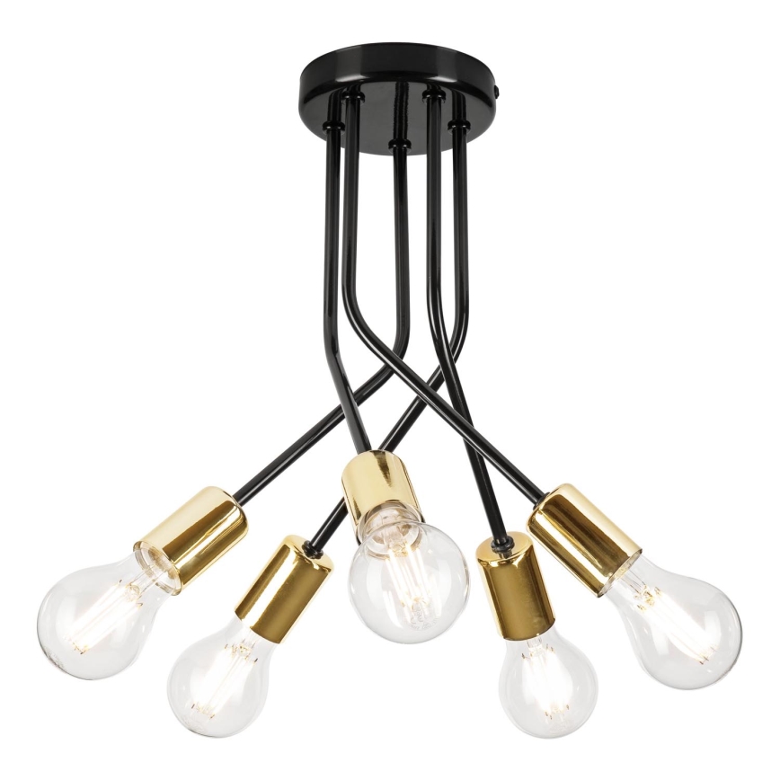 Viseći luster PRIYA 5xE27/15W/230V crna