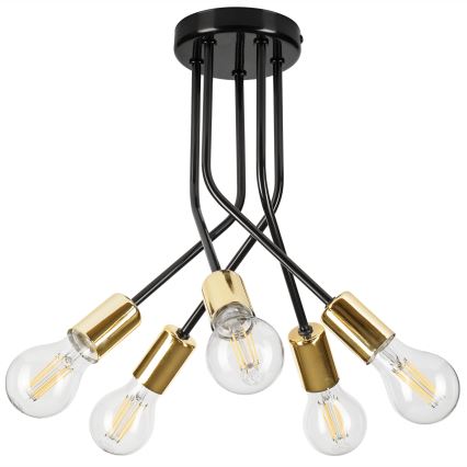 Viseći luster PRIYA 5xE27/15W/230V crna