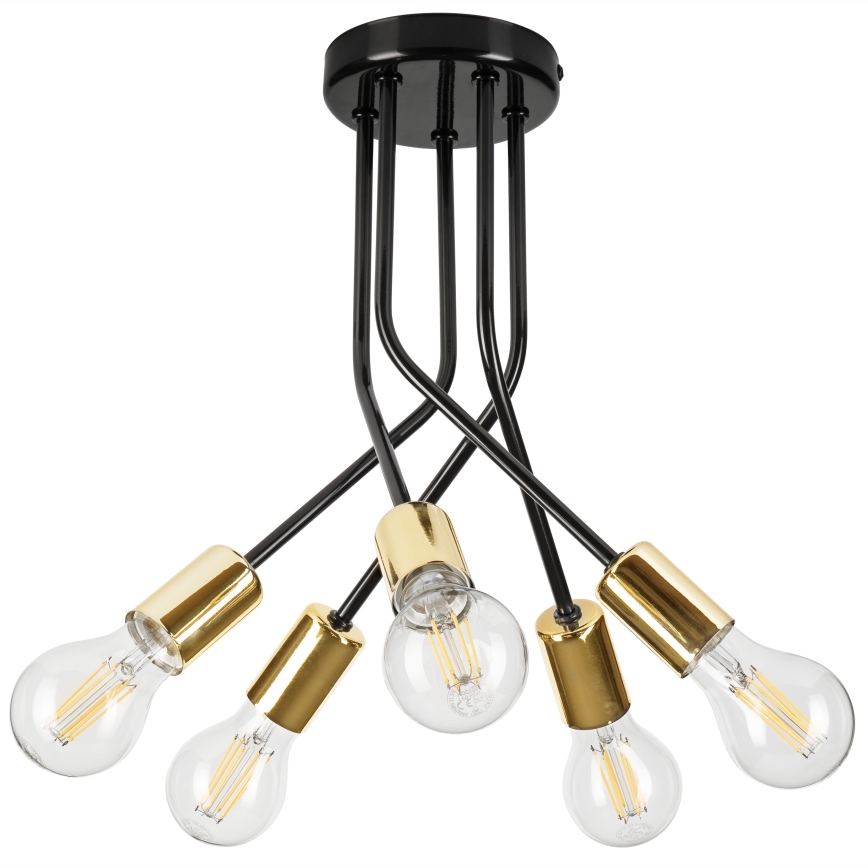 Viseći luster PRIYA 5xE27/15W/230V crna