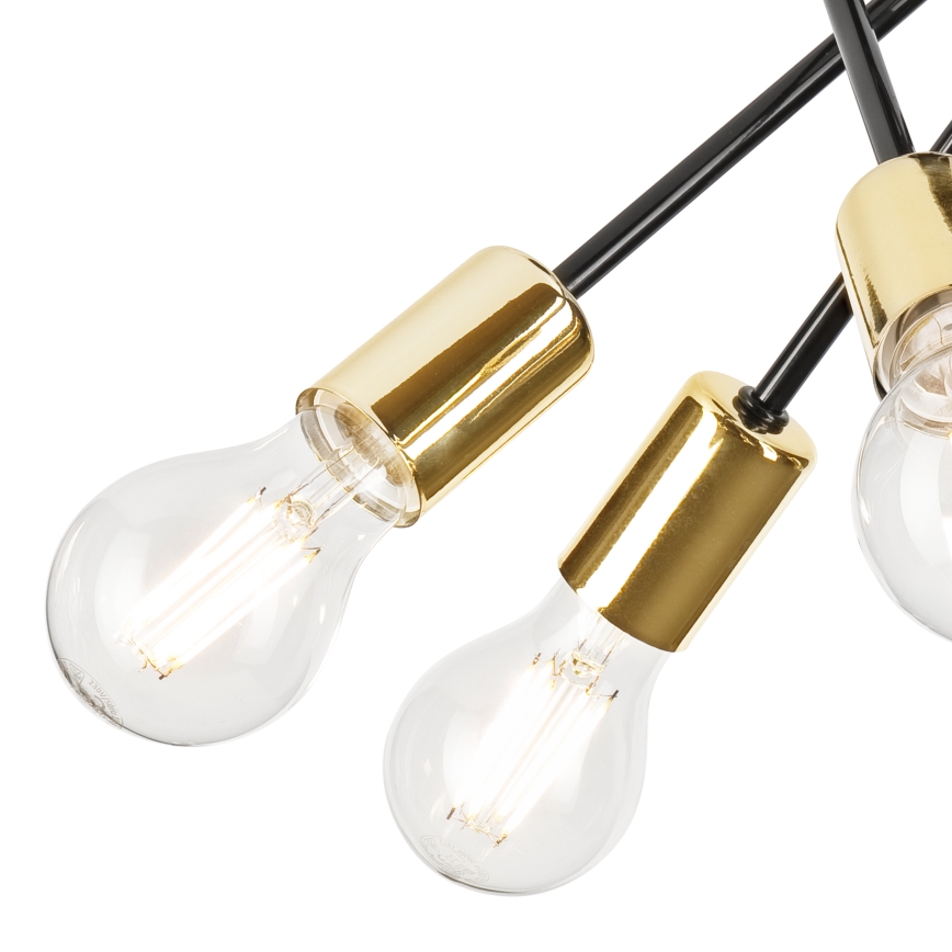 Viseći luster PRIYA 5xE27/15W/230V crna