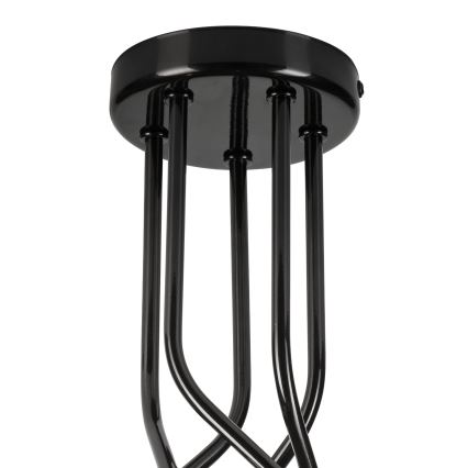 Viseći luster PRIYA 5xE27/15W/230V crna