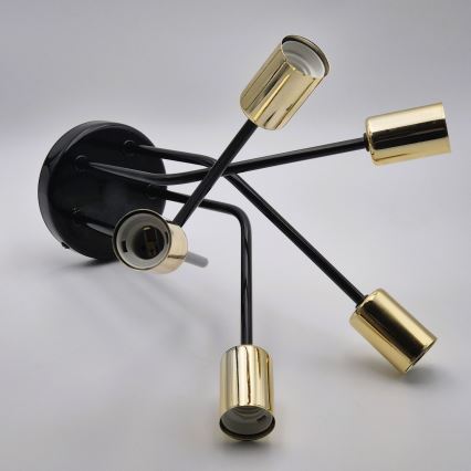 Viseći luster PRIYA 5xE27/15W/230V crna
