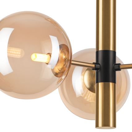 Viseći luster ROLLO 3xG9/5W/230V zlatna/dimna bež