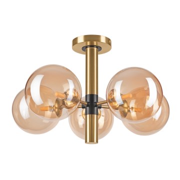 Viseći luster ROLLO 5xG9/5W/230V zlatna/dimna bež