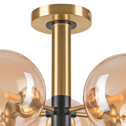 Viseći luster ROLLO 5xG9/5W/230V zlatna/dimna bež