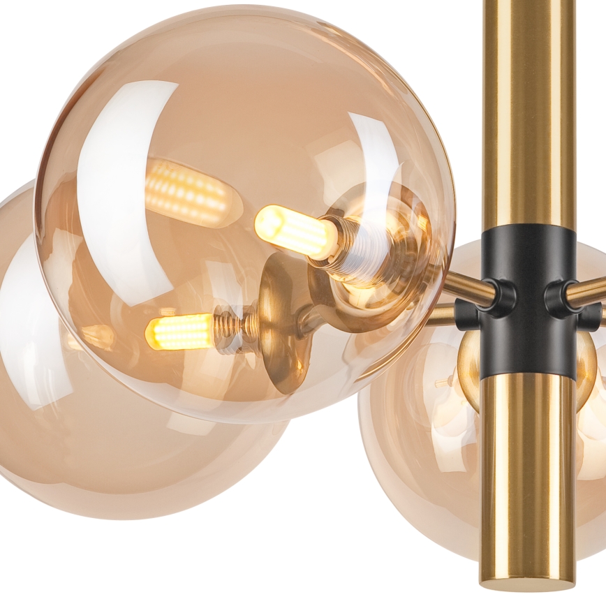 Viseći luster ROLLO 5xG9/5W/230V zlatna/dimna bež
