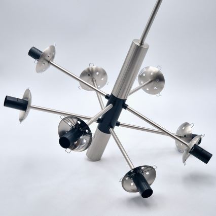 Viseći luster ROLLO 8xE14/5W/230V mat krom/dimna
