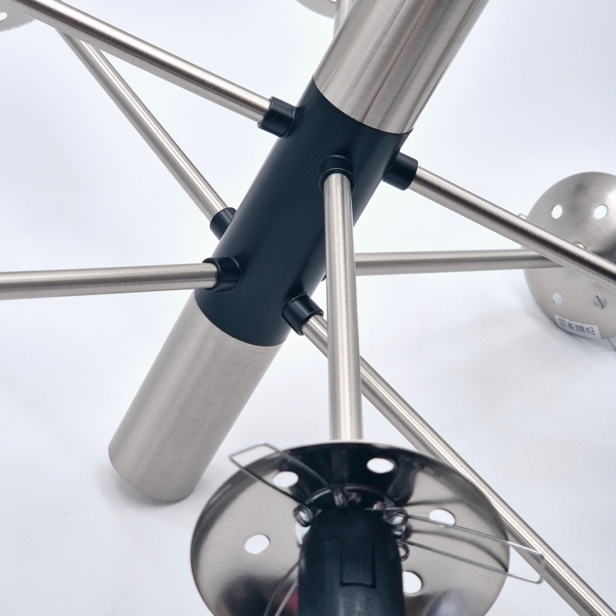 Viseći luster ROLLO 8xE14/5W/230V mat krom/dimna