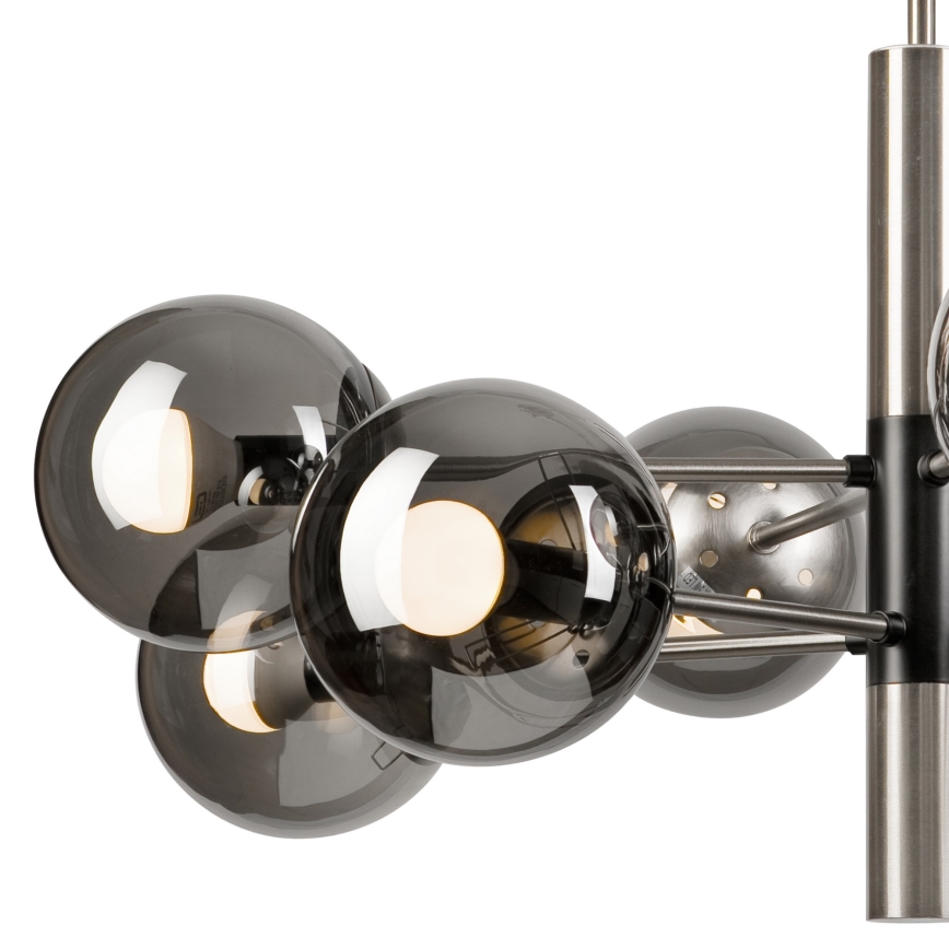 Viseći luster ROLLO 8xE14/5W/230V mat krom/dimna